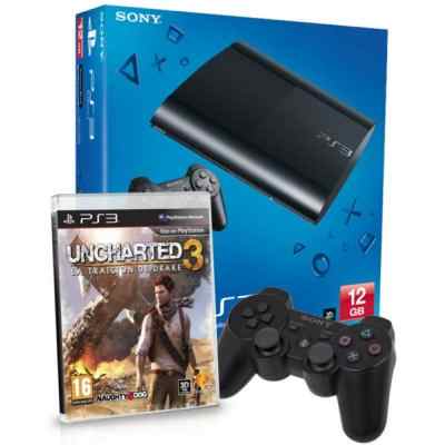 Sony Ps3 12gb Uncharted3 Dual Shock 3